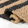 JONATHAN Y Jayden Woven Jute Stripe Natural/Brown Runner Rug, 2×8, Rustic, Farmhouse, Traditional, Lodge, Easy-Cleaning for Living Room, Bedroom, Kitchen, Non-Shedding (NRF202A-28)(Natural/Black)