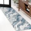 JONATHAN Y Kassia Abstract Marble Charcoal/Cream Indoor Area Rug 8×10, Contemporary,Glam,Casual,Transitional, Easy-Cleaning for Living Room,Bedroom,Kitchen,Pet Friendly,Non-Shedding (SEU300A-8)(Navy/Cream)