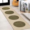 JONATHAN Y Machine Washable Cream/Green Indoor Area Rug 8X10 ft, Cirkel Minimalist Geometric Dot for Living Room, Bedroom, Kitchen, Office, Easy-Cleaning, Pet-Friendly, Non-Shedding WSH113C-8(Cream/Green)