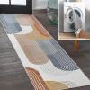 JONATHAN Y Machine Washable Cream/Multi Indoor Area Rug 8X10 ft, Slinger Modern Contemporary Collage for Living Room, Bedroom, Kitchen, Office, Easy-Cleaning, Pet-Friendly, Non-Shedding WSH306A-8(Multi Color)
