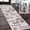 JONATHAN Y Machine Washable Cream/Multi Indoor Area Rug 8X10 ft, Slinger Modern Contemporary Collage for Living Room, Bedroom, Kitchen, Office, Easy-Cleaning, Pet-Friendly, Non-Shedding WSH306A-8(Riley Cream/Multi)