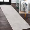 JONATHAN Y Machine Washable Sage Green Indoor Area Rug 8X10 ft, Twyla Classic Solid Low-Pile for Living Room, Bedroom, Kitchen, Office, Easy-Cleaning, Pet-Friendly, Non-Shedding WSH300H-8(Light Gray)