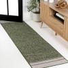 JONATHAN Y Mingled Solid Indoor Outdoor Area Rug 8X10 Turquoise/Cream, Alda Modern Minimalist for Backyard, Patio, Porch, Easy-Cleaning, High Traffic, Pet-Friendly, Non-Shedding (TSN213E-8)(Green/Cream)