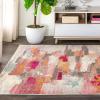 JONATHAN Y Modern Abstract Brushstroke Ivory/Pink Indoor Area Rug, 5×8, Contemporary POP, Transitional, Easy-Cleaning for Living Room, Bedroom, Kitchen, Pet Friendly, Non-Shedding (CTP101A-5)(7’9″ x 10′ (Rectangular))