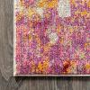 JONATHAN Y Modern Abstract Pink/Orange Indoor Area Rug, 8×10, Contemporary POP, Transitional, Easy-Cleaning for Living Room, Bedroom, Kitchen, Pet Friendly, Non-Shedding (CTP108C-8)(Pink/Orange)
