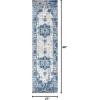 JONATHAN Y Modern Boho Vintage Medallion Ivory/Blue Runner Rug, 2×8, Bohemian, Traditional, Easy-Cleaning for Living Room, Bedroom, Kitchen, Pet Friendly, Non-Shedding (MDP201A-28)(2’3″ x 8′ (Runner))