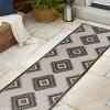 JONATHAN Y Moroccan Diamond Indoor Outdoor Area Rug 8X10 Green/Cream, Lior Geometric for Backyard, Patio, Porch, Easy-Cleaning, High Traffic, Pet-Friendly, Non-Shedding (TSN202D-8)(Black/Cream)