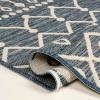 JONATHAN Y Moroccan Reversible Washable Indoor Outdoor Area Rug 8X10 Navy/Cream, Zana Modern Geometric for Backyard, Patio, Porch, Easy-Cleaning, High Traffic, Pet-Friendly, Non-Shedding (SVH110A-8)(2′ x 8′ (Runner))