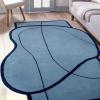 JONATHAN Y Mosaic Border Handwoven Wool Light Blue/Navy Shaped Indoor Area Rug, 5×8, Coastal, Geometric, Easy-Cleaning for Living Room, Bedroom, Kitchen, Pet Friendly, Non-Shedding (GST102A-5)(Light Blue/Navy)