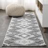 JONATHAN Y Neutral Diamond Kilim Indoor Outdoor Area Rug 8X10 Gray/White/Black, Sumak High-Low Pile for Backyard, Patio, Porch, Easy-Cleaning, High Traffic, Pet-Friendly, Non-Shedding (SBH107B-8)(Gray/White/Black)