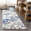 JONATHAN Y Pebble Marbled Abstract Dark Gray/Blue Runner Rug, 2×8, Contemporary, Transitional, Easy-Cleaning for Living Room, Bedroom, Kitchen, Pet Friendly, Non-Shedding (CTP113A-28)(Dark Gray/Blue)