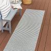 JONATHAN Y Pinstripe Reversible Washable Indoor Outdoor Area Rug 8X10 Navy/Cream, Damon Classic Coastal for Backyard, Patio, Porch, Easy-Cleaning, High Traffic, Pet-Friendly, Non-Shedding (SVH102A-8)(Navy/Cream)