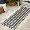 JONATHAN Y Stripe Reversible Washable Indoor Outdoor Area Rug 8X10 Black/Cream, Argo Classic Nautical Mitre for Backyard, Patio, Porch, Easy-Cleaning, High Traffic, Pet-Friendly Non-Shedding SVH101B-8(Black/Cream)