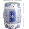 JONATHAN Y TBL1003A Acanthus 17.8″ Chinoiserie Ceramic Drum Indoor/Outdoor Garden Stool, Bohemian, Coastal, Classic, Cottage, French Country, Traditional, Living Room, Garden Room, Patio, Blue/White
