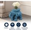 JONATHAN Y TBL1007C White Elephant 14.25″ Ceramic Indoor/Outdoor Garden Stool Coastal, Contemporary, Transitional, Patio, Garden Room, Bathroom, Living Room, Orange(Blue)