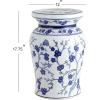 JONATHAN Y TBL1016A Cherry Blossom 17.7″ Ceramic Indoor/Outdoor Garden Stool, Coastal, Contemporary, Chinese Porcelain, Side Table, Plant Stand, Spill-Proof, Living Room, Garden Room,Patio, White/Blue(White/Blue)