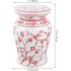 JONATHAN Y TBL1016A Cherry Blossom 17.7″ Ceramic Indoor/Outdoor Garden Stool, Coastal, Contemporary, Chinese Porcelain, Side Table, Plant Stand, Spill-Proof, Living Room, Garden Room,Patio, White/Blue(White/Red)