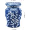 JONATHAN Y TBL1017C Cherry Blossom 17.75″ Ceramic Indoor/Outdoor Garden Stool Coastal, Contemporary, Transitional, Patio, Garden Room, Bathroom, Living Room, Green/White(Blue/White)