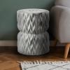 JONATHAN Y TBL1021A 17.5″ White Marble Finish Ceramic Garden Stool