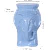 JONATHAN Y TBL1026A Orla 18.5″ Modern Bohemian Elephant Ceramic Indoor/Outdoor Garden Stool Modern, Bohemian, Mid-Century, Classic, Traditional, Cottage, Patio, Garden, Bathroom, Living Room, White(Blue)