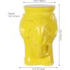 JONATHAN Y TBL1026A Orla 18.5″ Modern Bohemian Elephant Ceramic Indoor/Outdoor Garden Stool Modern, Bohemian, Mid-Century, Classic, Traditional, Cottage, Patio, Garden, Bathroom, Living Room, White(Yellow)