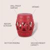 JONATHAN Y TBL1027A Lucky Coins 16″ Chinese Ceramic Drum Indoor/Outdoor Garden Stool Bohemian, Coastal, Classic, Cottage, French Country, Patio, Garden Room, Bathroom, Living Room, Blue/White(Matte Red)