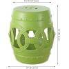 JONATHAN Y TBL1027A Lucky Coins 16″ Chinese Ceramic Drum Indoor/Outdoor Garden Stool Bohemian, Coastal, Classic, Cottage, French Country, Patio, Garden Room, Bathroom, Living Room, Blue/White(Matte Green)