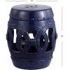 JONATHAN Y TBL1027A Lucky Coins 16″ Chinese Ceramic Drum Indoor/Outdoor Garden Stool Bohemian, Coastal, Classic, Cottage, French Country, Patio, Garden Room, Bathroom, Living Room, Blue/White(Navy)