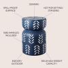 JONATHAN Y TBL1029A Kiri 18″ Modern Bohemian Arrow Pattern Drum Indoor/Outdoor Garden Stool, Navy/White