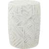JONATHAN Y TBL1030A Rafi 17.75″ Transitional Bohemian Geometric Drum Garden Stool, Cream for Patio, Porch, Backyard(Cream)