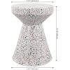 JONATHAN Y TBL1032A Xenia 17.75″ Modern Bohemian Terrazzo Indoor/Outdoor Drum Accent Table, Multi for Patio, Porch, Backyard(Multi Color)