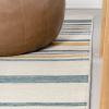 JONATHAN Y Ticking Stripe Reversible Washable Indoor Outdoor Area Rug 8X10 Cream/Navy, Janus Classic Coastal for Backyard, Patio, Porch, Easy-Cleaning, Pet-Friendly, Non-Shedding (SVH104A-8)(2′ x 8′ (Runner))