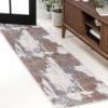 JONATHAN Y Zoe Abstract Marble Charcoal/Cream Indoor Area Rug 8×10, Contemporary,Bohemian,Coastal,Casual, Easy-Cleaning for Living Room,Bedroom,Kitchen,Pet Friendly,Non-Shedding (SEU302C-8)(Brown/Cream)