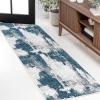 JONATHAN Y Zoe Abstract Marble Charcoal/Cream Indoor Area Rug 8×10, Contemporary,Bohemian,Coastal,Casual, Easy-Cleaning for Living Room,Bedroom,Kitchen,Pet Friendly,Non-Shedding (SEU302C-8)(Navy/White)