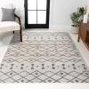 JONATHAN Y Aksil Moroccan Beni Souk Gray/Cream Runner Rug, 2×8, Bohemian, Scandinavian, Easy-Cleaning for Living Room, Bedroom, Kitchen, Pet Friendly, Non-Shedding (MOH208C-28)(Cream/Gray)