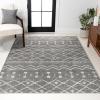 JONATHAN Y Aksil Moroccan Beni Souk Gray/Cream Runner Rug, 2×8, Bohemian, Scandinavian, Easy-Cleaning for Living Room, Bedroom, Kitchen, Pet Friendly, Non-Shedding (MOH208C-28)(Gray/Cream)
