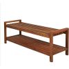 JONATHAN Y BNH102A Blane 50.8″ 3-Seat Mid-Century Modern 600-Lbs Support Acacia Wood Slat Outdoor Garden Patio Bench for Garden, Lawn, Backyard, Pool, Deck, Beach, Firepit, Teak