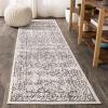 JONATHAN Y Bohemian Ferro Filigree Blue Runner Rug, 2×8, Vintage, Casual, Transitional, Easy-Cleaning for Living Room, Bedroom, Kitchen, Pet Friendly, Non-Shedding (BMF108B-28)(Gray/Black)
