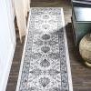 JONATHAN Y Cherie French Cottage Black/Cream Runner Rug, 2×8, Vintage, Bohemian, Easy-Cleaning for Living Room, Bedroom, Kitchen, Pet Friendly, Non-Shedding (MDP505D-28)(Cream/Light Gray)