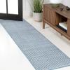 JONATHAN Y Cole Pinstripe High-Low Cream/Silver Indoor Area Rug, 8×10, Modern, Minimalist, Easy-Cleaning for Living Room, Bedroom, Kitchen, Pet Friendly, Non-Shedding (CAR101A-8)(Blue/White)