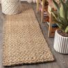 JONATHAN Y Estera Hand Woven Boucle Chunky Jute Ivory Indoor Area Rug, 8×10, Bohemian, Transitional, Easy-Cleaning for Living Room, Bedroom, Kitchen, Pet Friendly, Non-Shedding (NFR102B-8)(Natural)