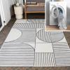 JONATHAN Y Geometric Lines Reversible Washable Indoor Outdoor Area Rug 8X10 Navy/Cream, Arielle Mid-Century Modern for Backyard, Patio, Porch, Easy-Cleaning, Pet-Friendly, Non-Shedding (SVH111A-8)(7’9″ x 10′ (Rectangular))