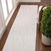 JONATHAN Y Graphic Lines High-Low Indoor Area Rug 8X10 White/Cream, Alcina Modern Scandinavian for Living Room, Bedroom, Kitchen, Easy-Cleaning, High Traffic, Pet-Friendly, Non-Shedding SND102B-8(White/Cream)