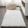 JONATHAN Y Groovy Solid Shag Light Beige Runner Rug, 2×8, Transitional, Contemporary, Easy-Cleaning for Living Room, Bedroom, Kitchen, Pet Friendly, Non-Shedding (CLD100D-28)(White)