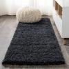 JONATHAN Y Groovy Solid Shag Light Beige Runner Rug, 2×8, Transitional, Contemporary, Easy-Cleaning for Living Room, Bedroom, Kitchen, Pet Friendly, Non-Shedding (CLD100D-28)(Dark Gray)