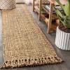 JONATHAN Y Handwoven Jute Fringe Natural Indoor Area Rug, 8×10, Pata, Bohemian, Rustic, Cottage, Easy-Cleaning for Living Room, Bedroom, Kitchen, Non-Shedding (NRF103A-8)(Natural)