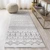 JONATHAN Y Ifrane Berber Stripe Gray/Cream Runner Rug, 2×8, Geometric, Bohemian, Casual, Easy-Cleaning for Living Room, Bedroom, Kitchen, Pet Friendly, Non-Shedding (MOH301B-28)(Cream/Gray)