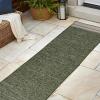 JONATHAN Y Mingled Solid Indoor Outdoor Area Rug 8X10 Turquoise/Cream, Alda Modern Minimalist for Backyard, Patio, Porch, Easy-Cleaning, High Traffic, Pet-Friendly, Non-Shedding (TSN213E-8)(Green/Cream)