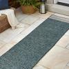 JONATHAN Y Mingled Solid Indoor Outdoor Area Rug 8X10 Turquoise/Cream, Alda Modern Minimalist for Backyard, Patio, Porch, Easy-Cleaning, High Traffic, Pet-Friendly, Non-Shedding (TSN213E-8)(Turquoise/Cream)