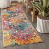 JONATHAN Y Modern Abstract Pink/Orange Indoor Area Rug, 8×10, Contemporary POP, Transitional, Easy-Cleaning for Living Room, Bedroom, Kitchen, Pet Friendly, Non-Shedding (CTP108C-8)(Multi/Yellow)